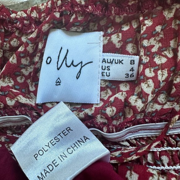 Princess Polly The Bonnie Mini Dress – Maroon, Size 4 / EU 36 - Picture 6 of 8